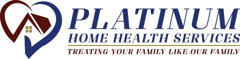 Heart-shaped house Platinum Home Health Services logo